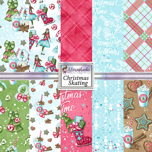 Christmas Skating 12X12 Paper Pack - 8664