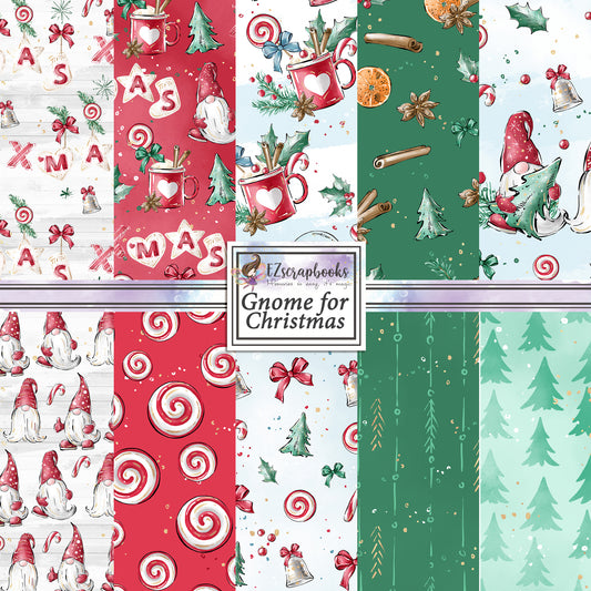 Gnome for Christmas 12X12 Paper Pack - 8665