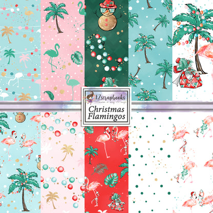 Christmas Flamingos 12X12 Paper Pack - 8666