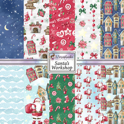 Santa's Workshop 12X12 Paper Pack - 8668