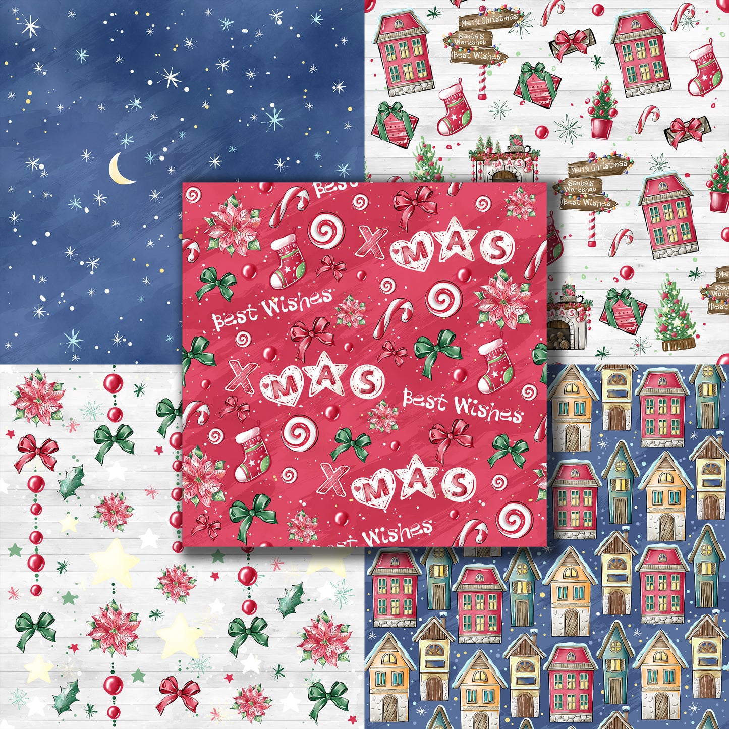 Santa's Workshop 12X12 Paper Pack - 8668