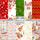 Bright Merry Christmas 12X12 Paper Pack - 8669