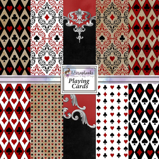 Playing Cards 12X12 Paper Pack - 8680