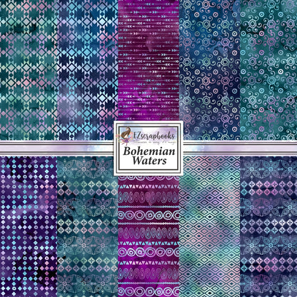 Bohemian Waters 12X12 Paper Pack - 8686