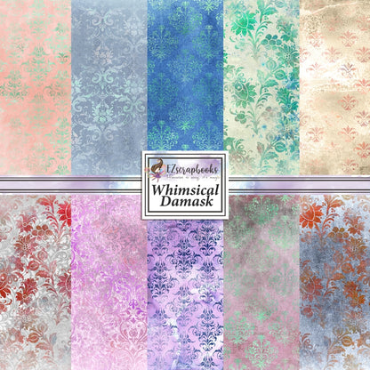 Whimsical Damask 12X12 Paper Pack - 8693