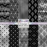 Victorian Black & Silver 12X12 Paper Pack - 8741