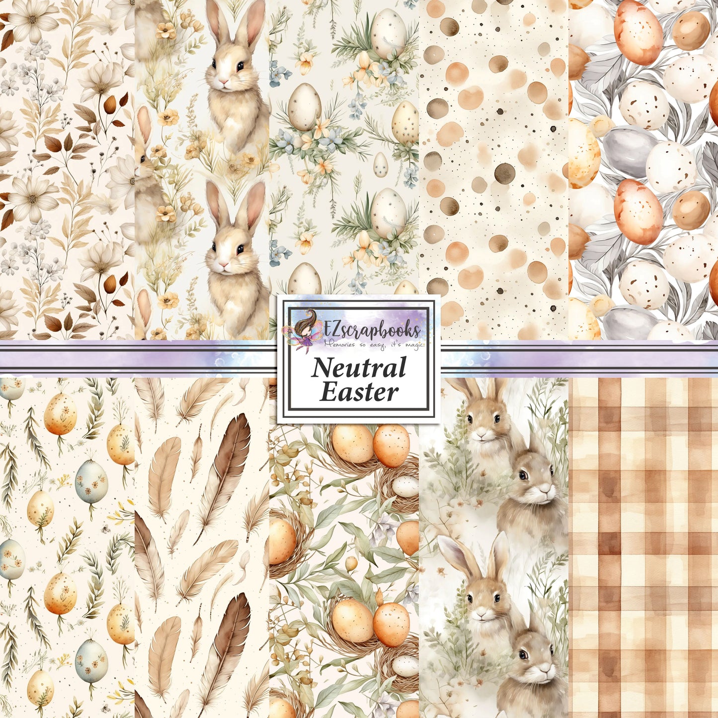 Neutral Easter 12X12 Paper Pack - 8754