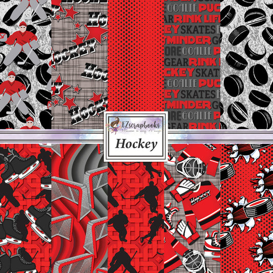 Hockey 12X12 Paper Pack - 8769