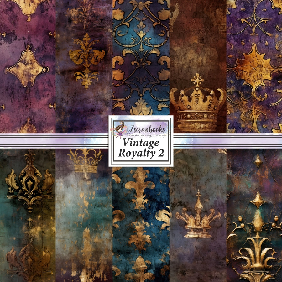 Vintage Royalty 2  12X12 Paper Pack - 8776