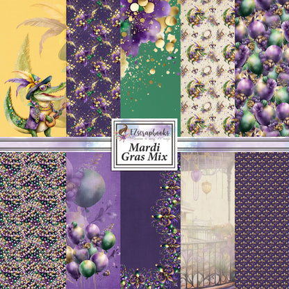 Mardi Gras Mix 12X12 Paper Pack - 8781