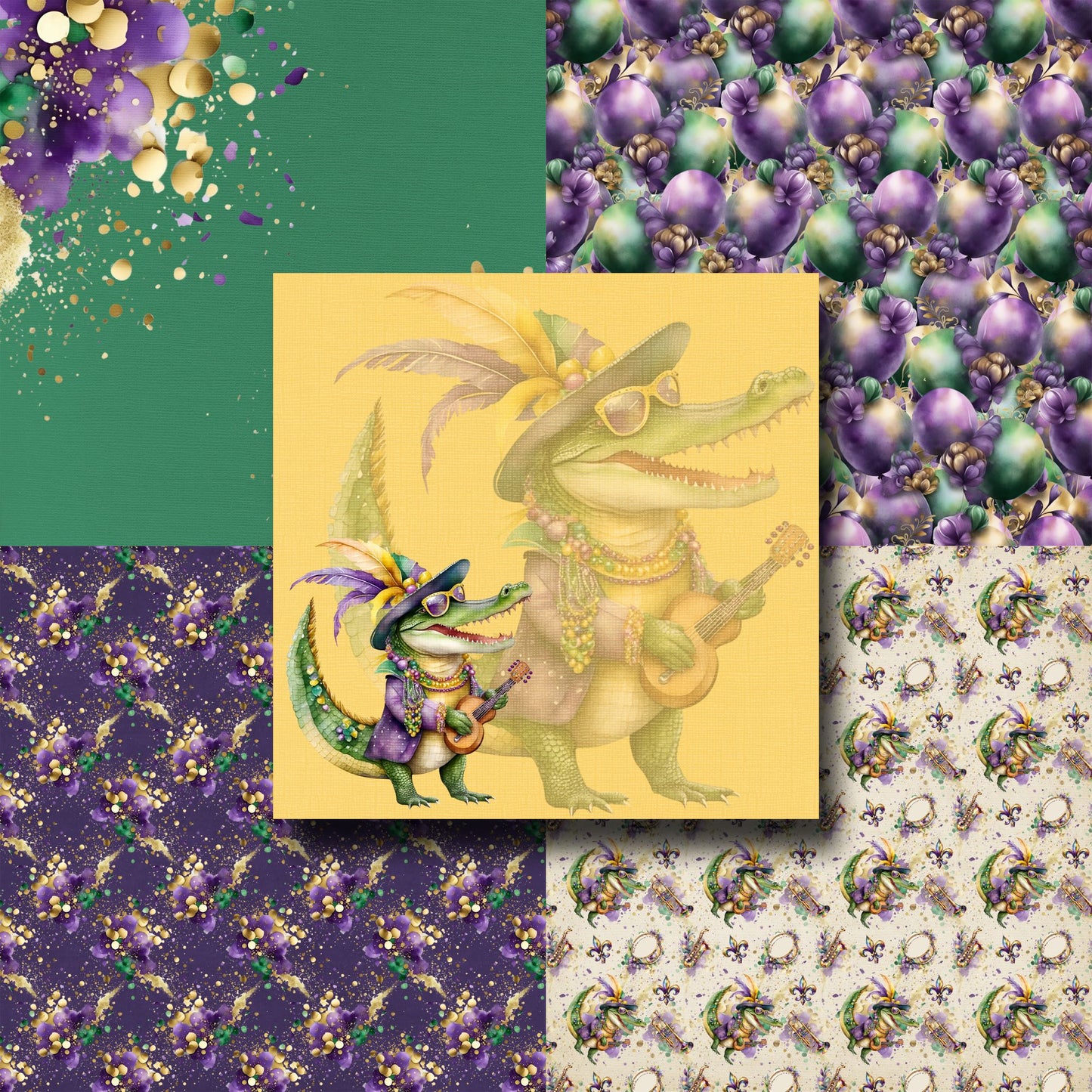 Mardi Gras Mix 12X12 Paper Pack - 8781