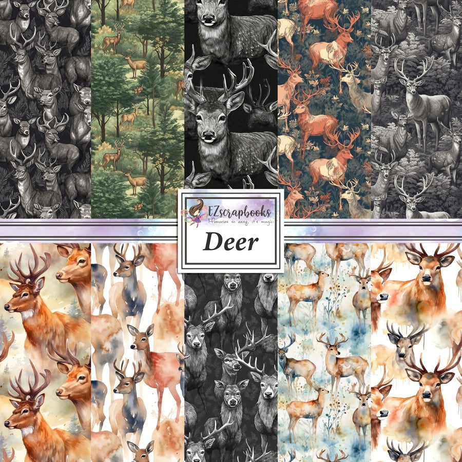 Deer 12X12 Paper Pack - 8783