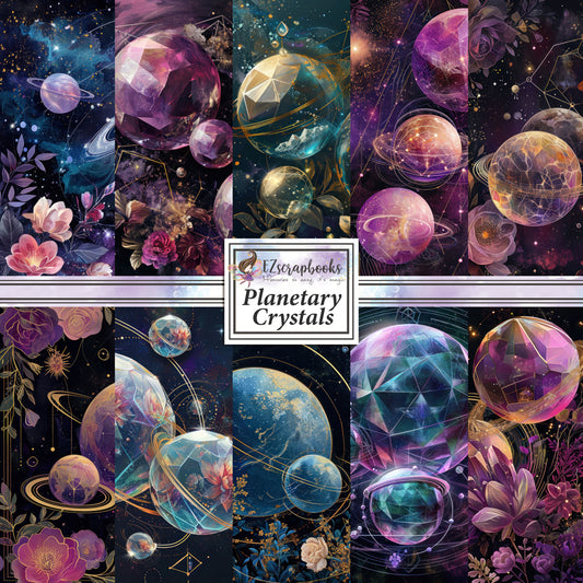 Planetary Crystals 12X12 Paper Pack - 8796