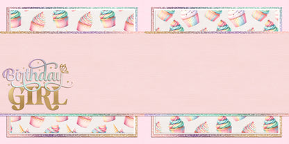 Birthday Girl Cupcakes NPM - Scrapbook Layout - 25-633