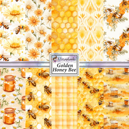 Golden Honey Bee 12X12 Paper Pack - 8804