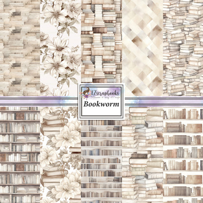 Bookworm 12X12 Scrapbook Paper Pack - 8833