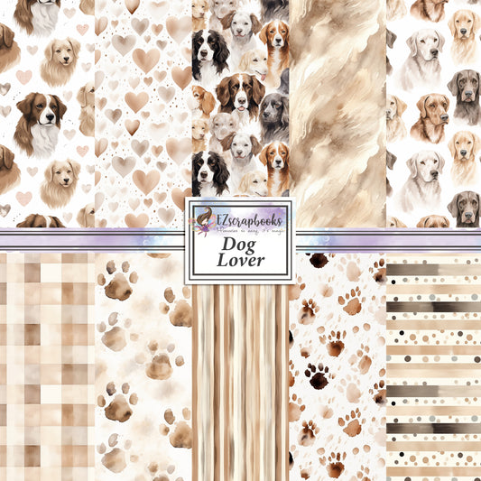 Dog Lover 12X12 Scrapbook Paper Pack - 8837