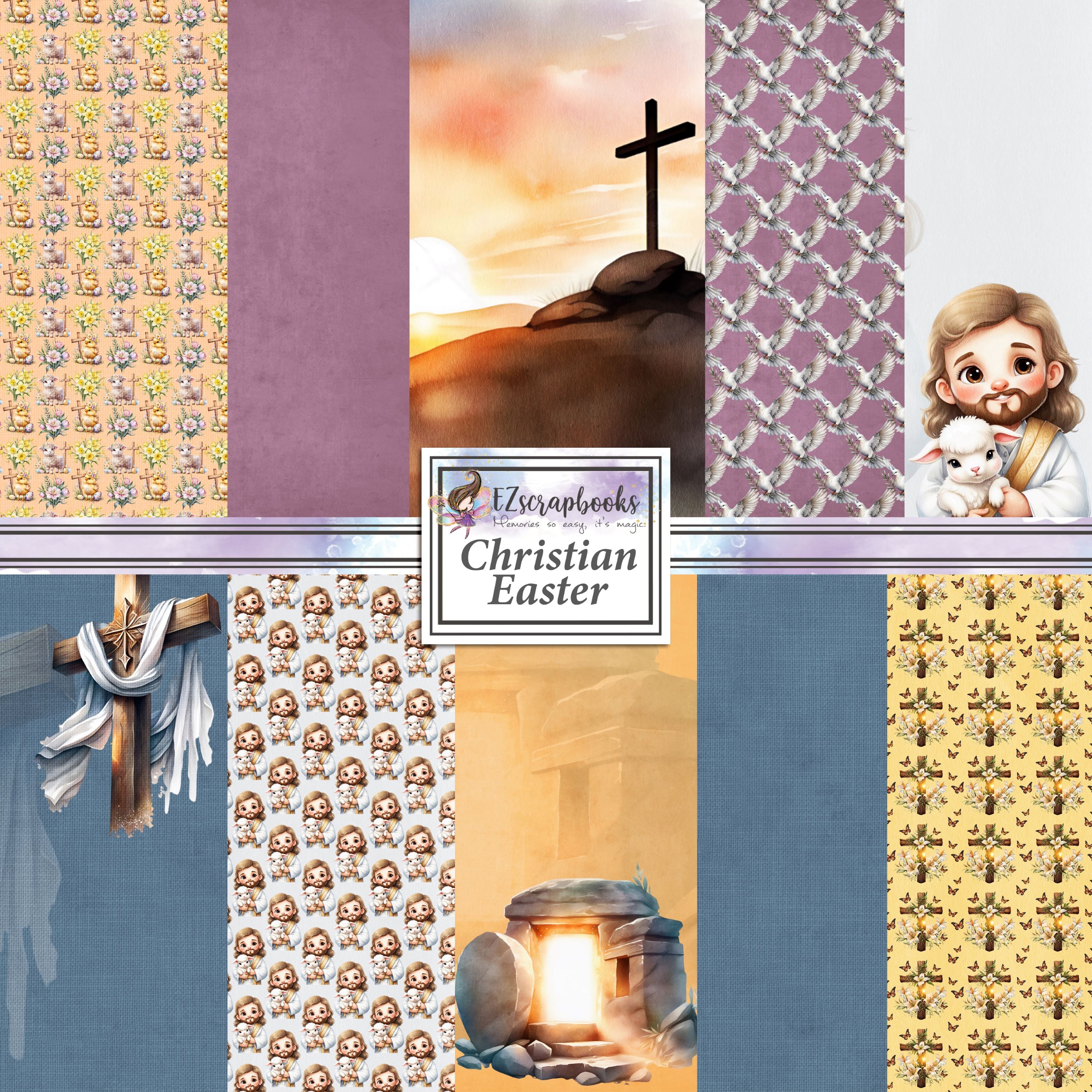 Christian Easter 12X12 Scrapbook Paper Pack - 8841 – EZscrapbooks