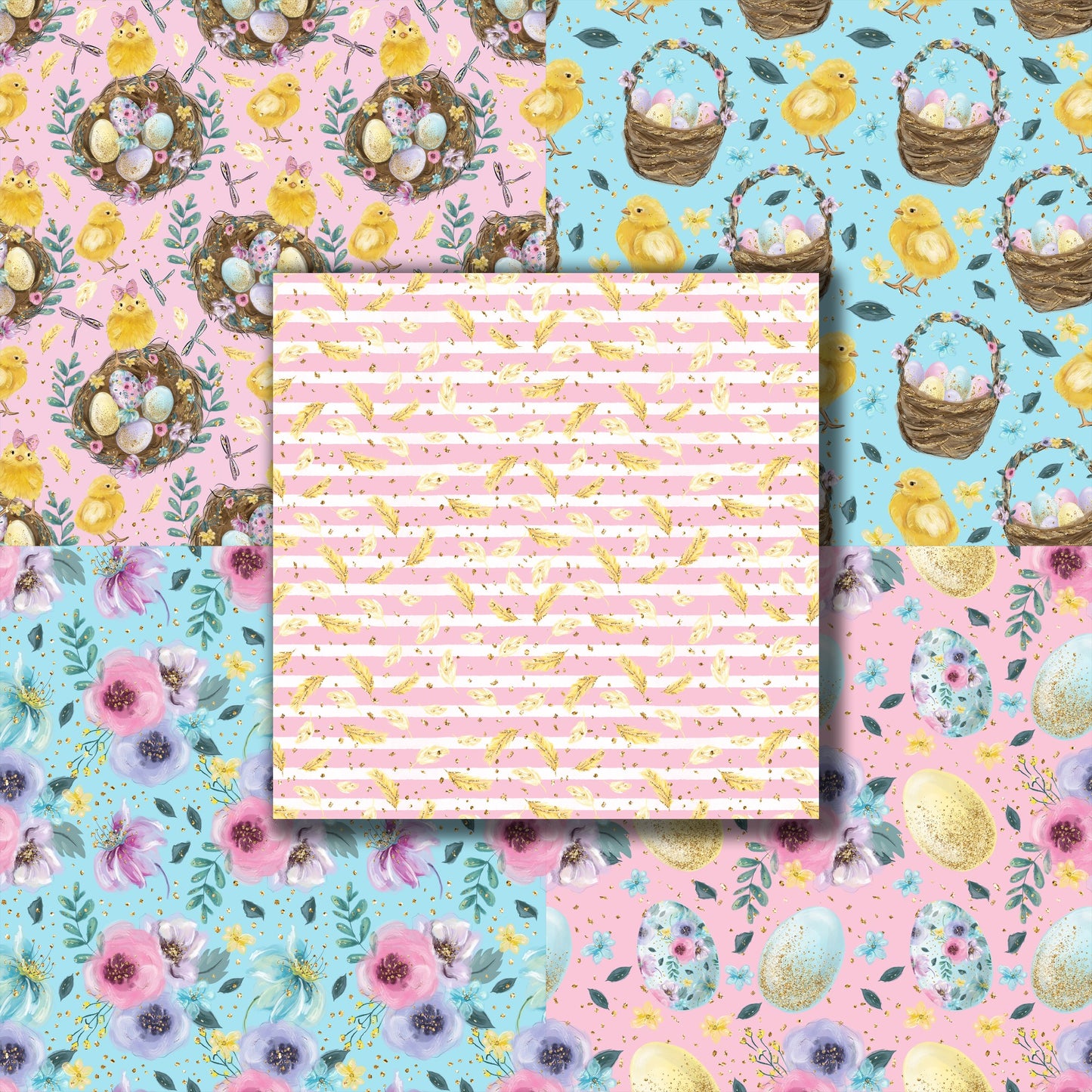 Easter Blooms 12X12 Scrapbook Paper Pack - 8843