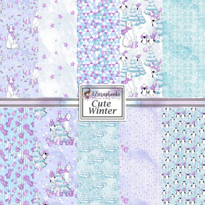 Cute Winter 12X12 Scrapbook Paper Pack - 8861