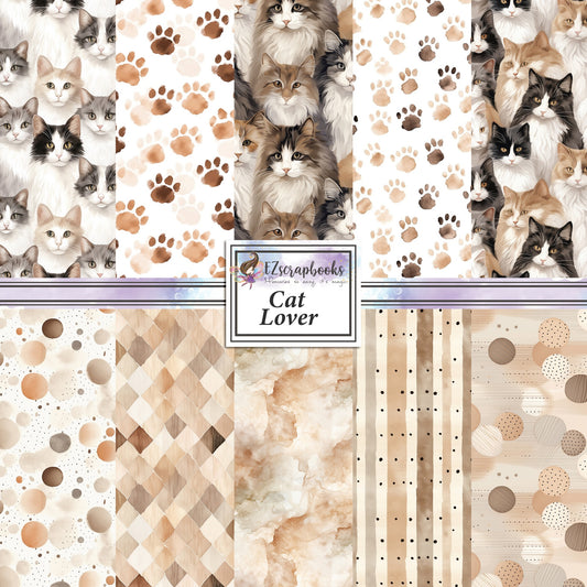 Cat Lover 12X12 Scrapbook Paper Pack - 8862