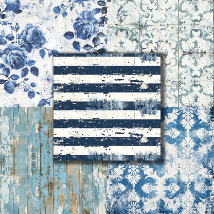 Farmhouse Blue - 12X12 Scrapbook Paper Pack - 8865