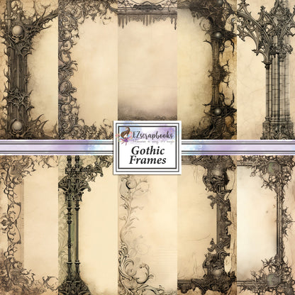 Gothic Frames - 12X12 Scrapbook Paper Pack - 8866