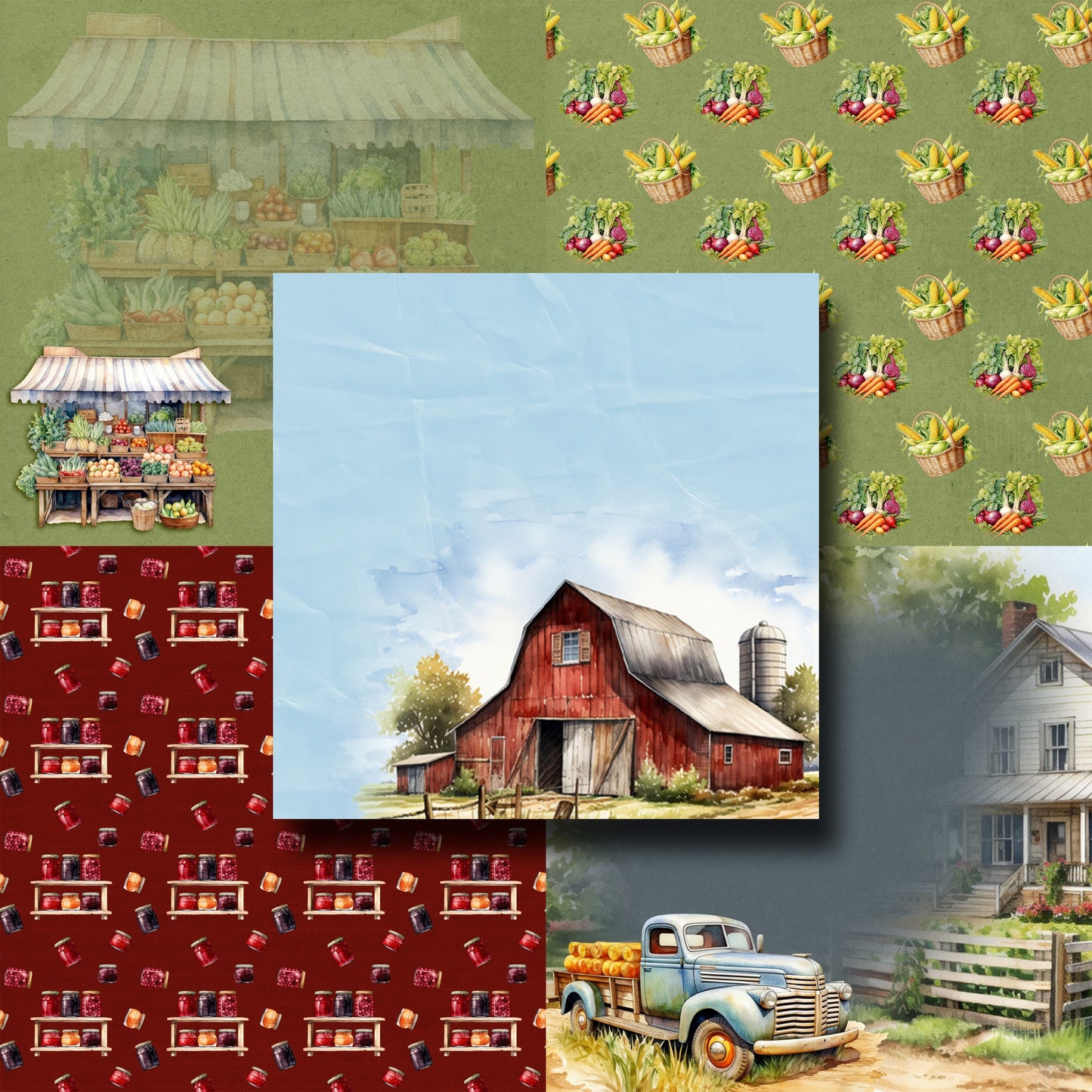 Down on the Farm - 12X12 Scrapbook Paper Pack - 8873