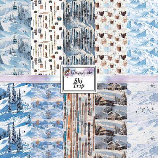 Ski Trip - 12X12 Scrapbook Paper Pack - 8874