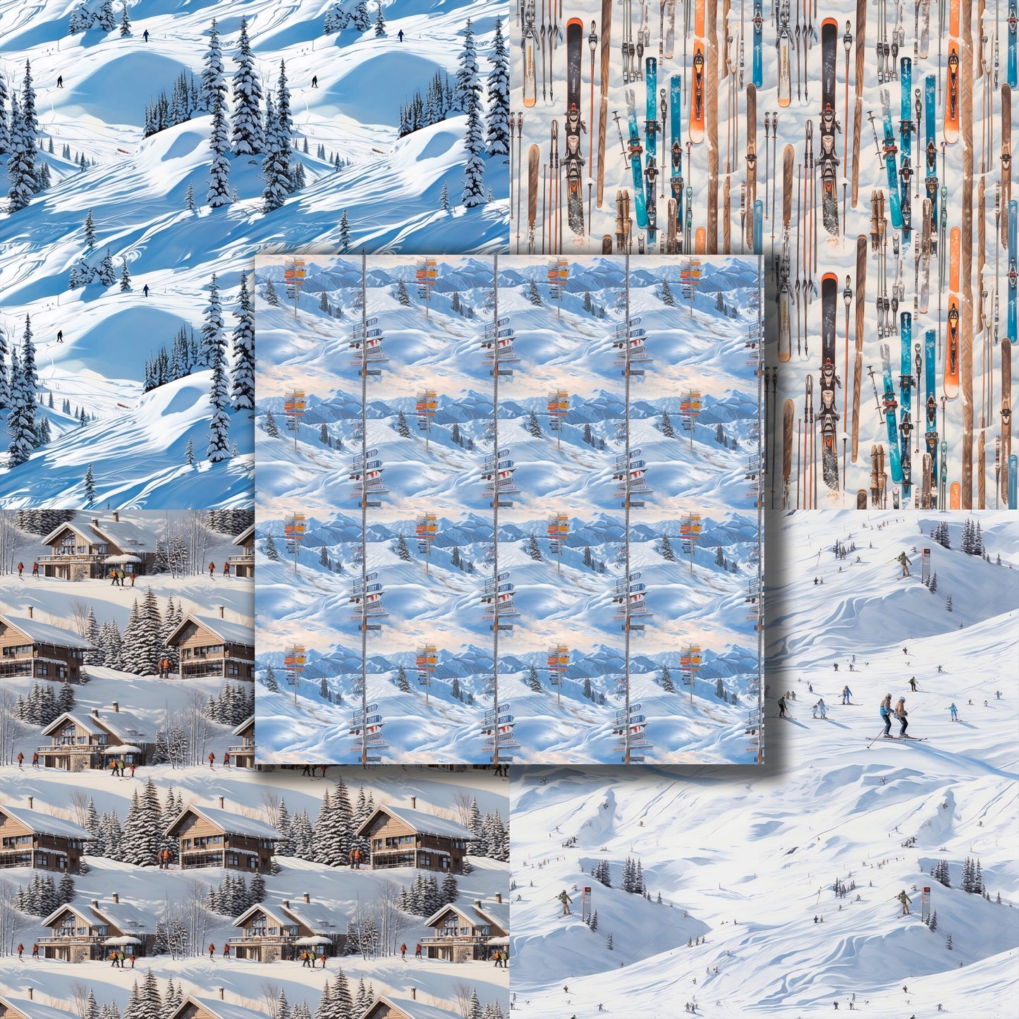 Ski Trip - 12X12 Scrapbook Paper Pack - 8874