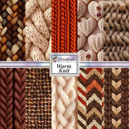 Warm Knit - 12X12 Scrapbook Paper Pack - 8883