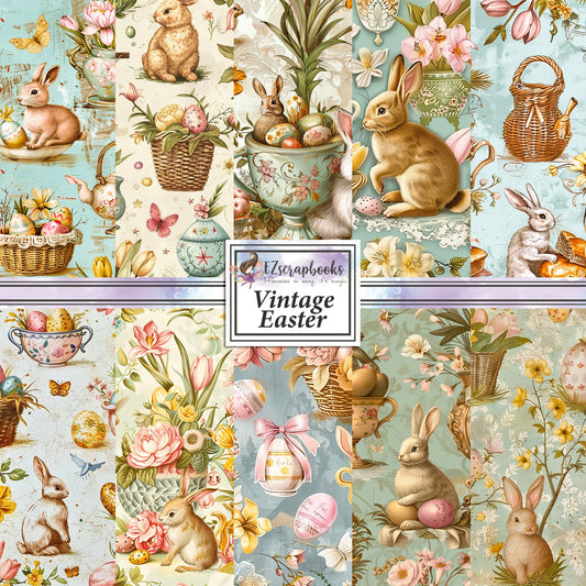 Vintage Easter - 12X12 Scrapbook Paper Pack - 8885