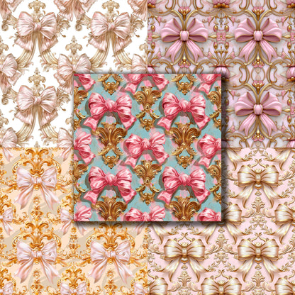 Ornate Bows - 12X12 Scrapbook Paper Pack - 8886