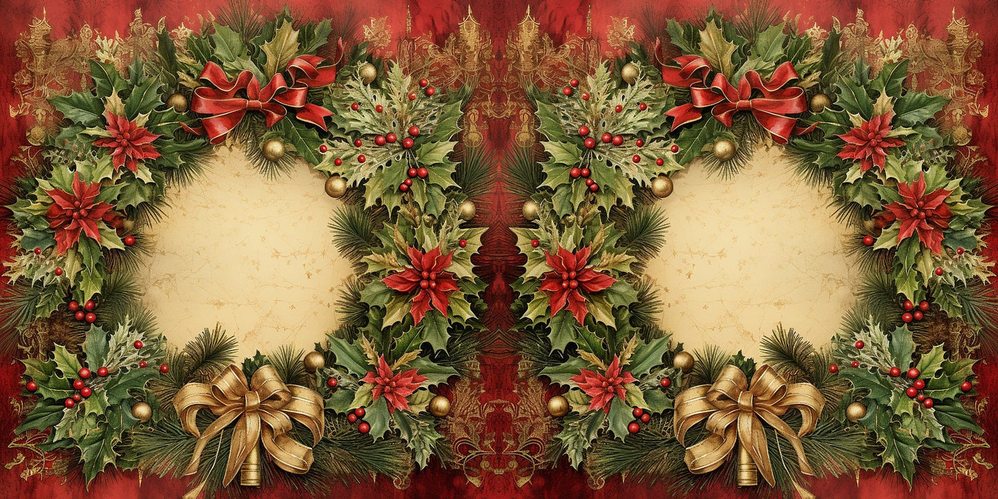 Christmas Cheer NPM - Set of 5 Double Page Scrapbook Layouts - 25-1101