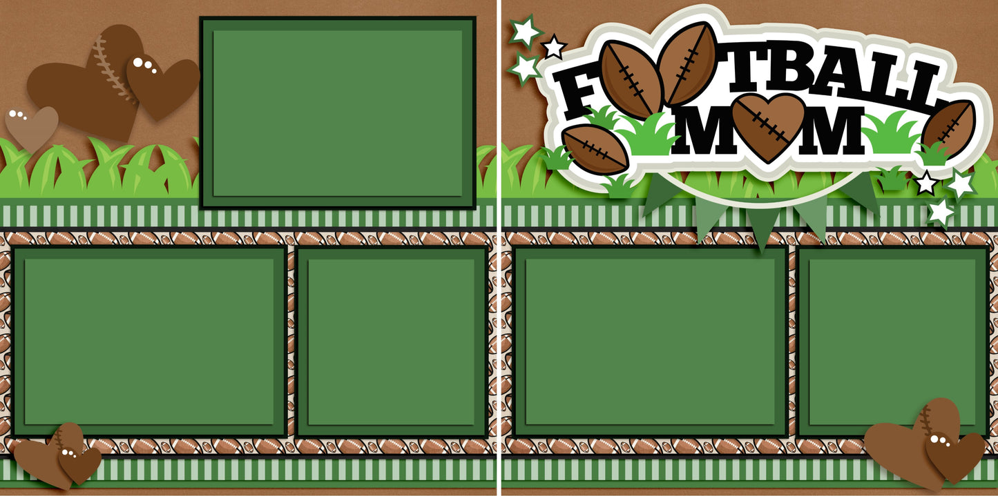 Touchdown - Set of 5 Double Page Layouts - 1307