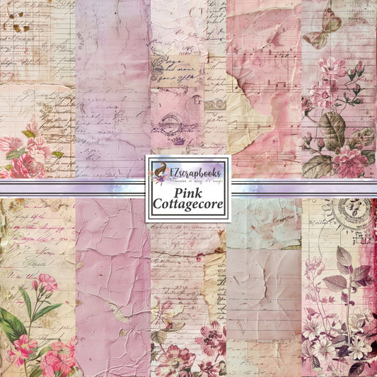 Pink Cottagecore - 12X12 Scrapbook Paper Pack - 8914