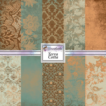 Terra Cotta - 12X12 Scrapbook Paper Pack - 8918