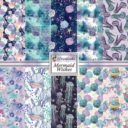 Mermaid Wishes - 12X12 Scrapbook Paper Pack - 8922