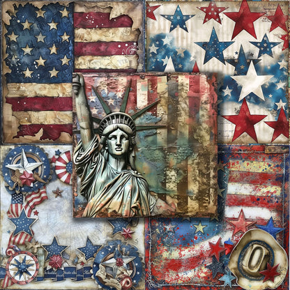 Vintage Americana - 12X12 Scrapbook Paper Pack - 8927