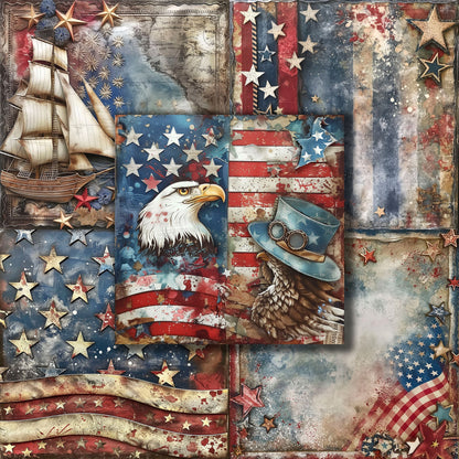 Vintage Americana - 12X12 Scrapbook Paper Pack - 8927