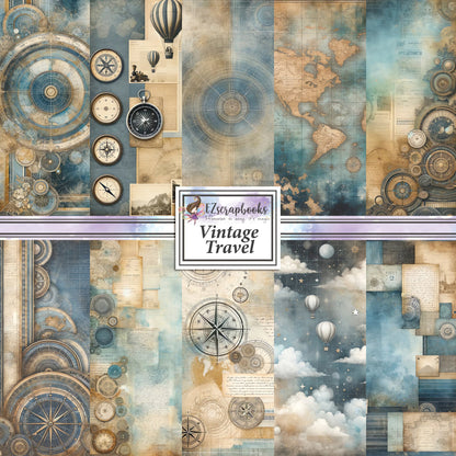 Vintage Travel - 12X12 Scrapbook Paper Pack - 8928