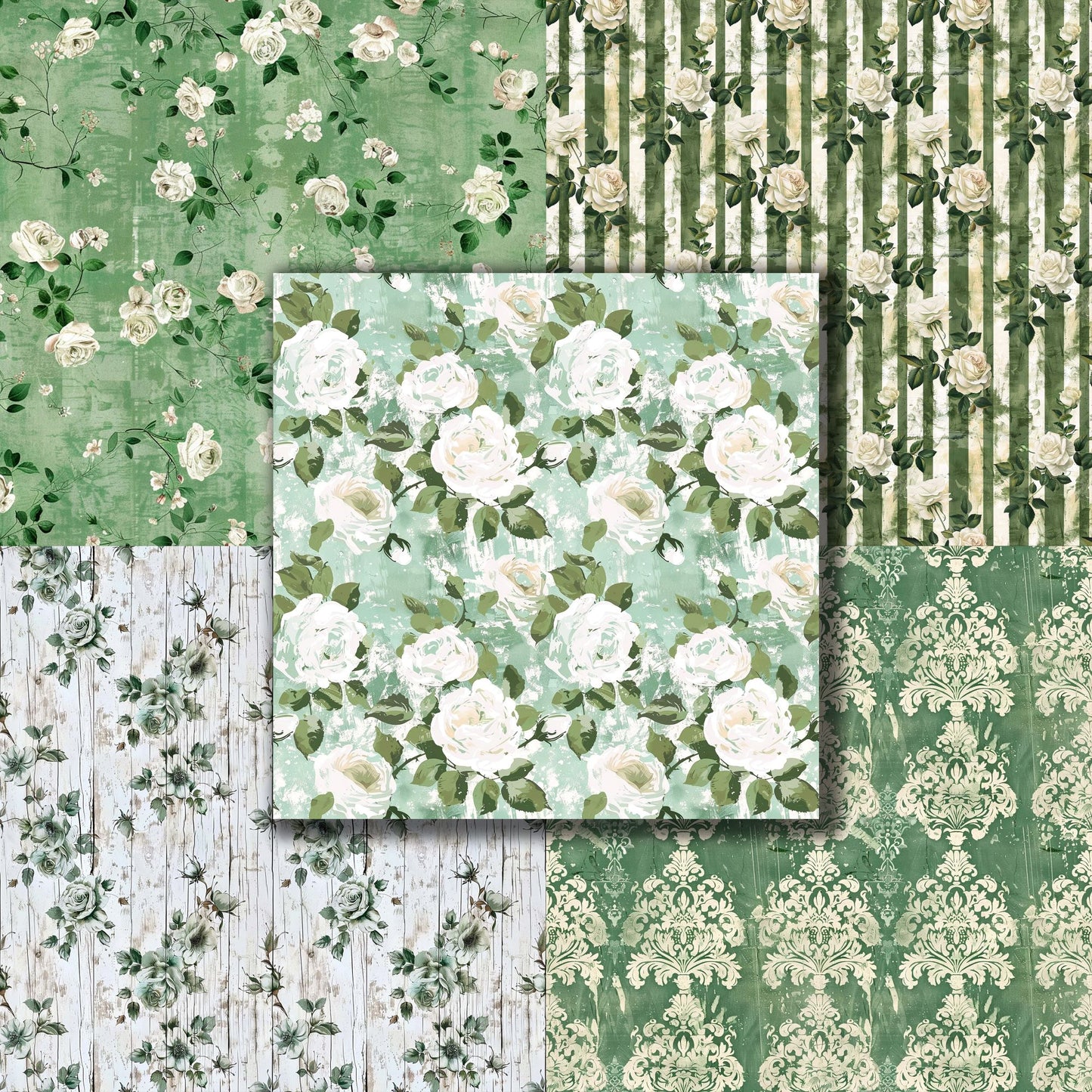 Farmhouse Green - 12X12 Scrapbook Paper Pack - 8933