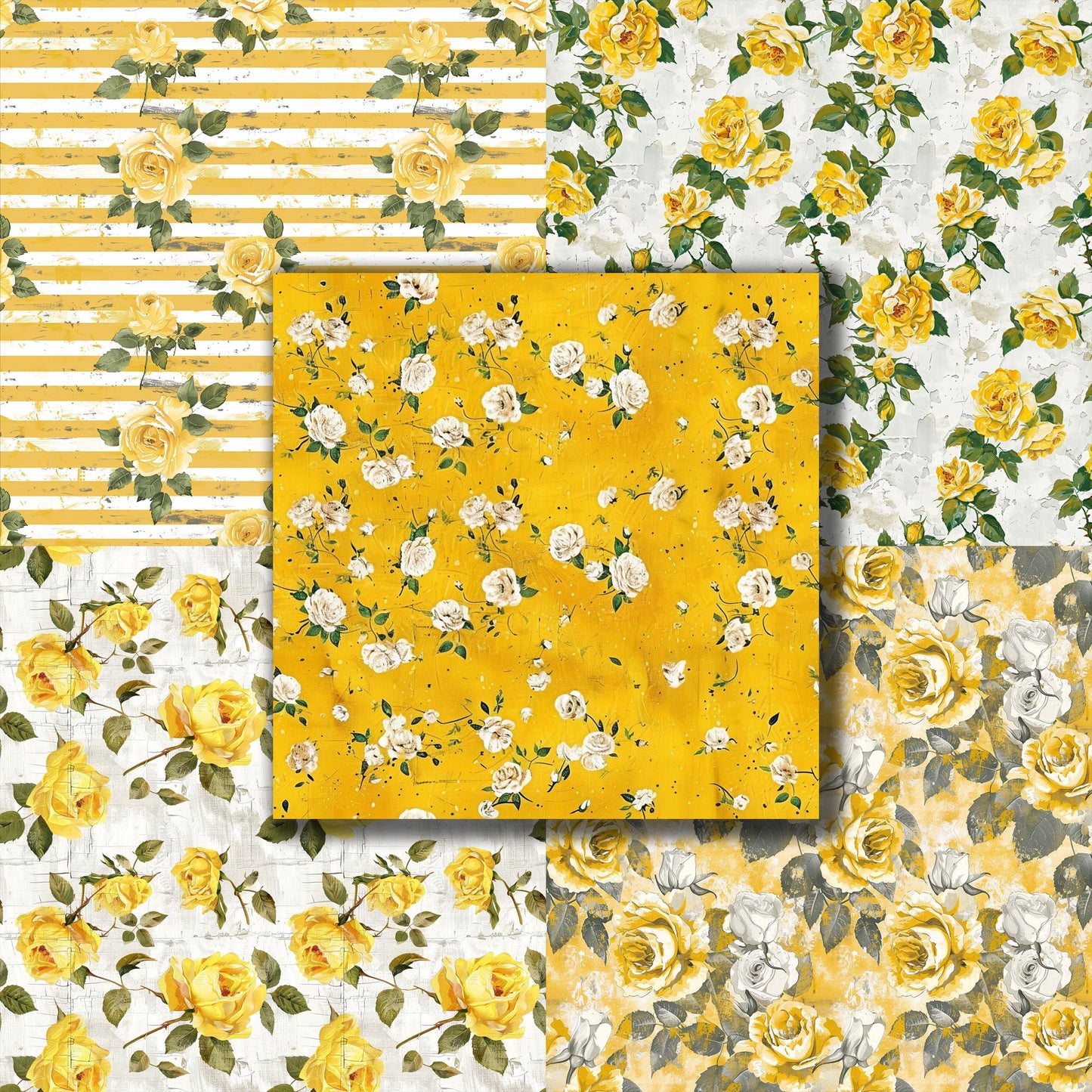 Farmhouse Yellow - 12X12 Scrapbook Paper Pack - 8936