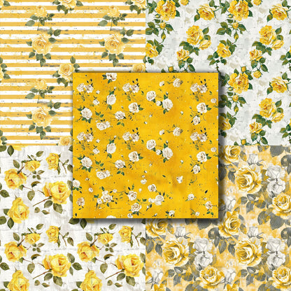 Farmhouse Yellow - 12X12 Scrapbook Paper Pack - 8936