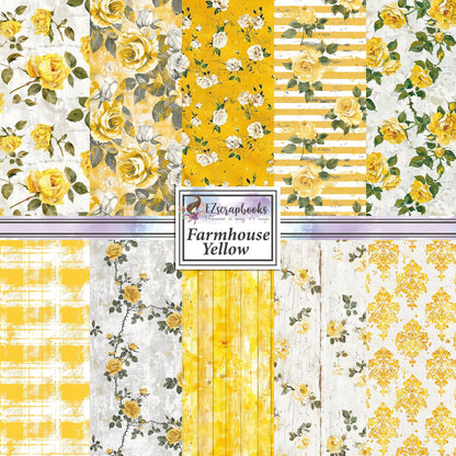 Farmhouse Yellow - 12X12 Scrapbook Paper Pack - 8936