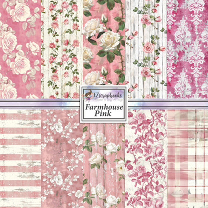 Farmhouse Pink - 12X12 Scrapbook Paper Pack - 8937