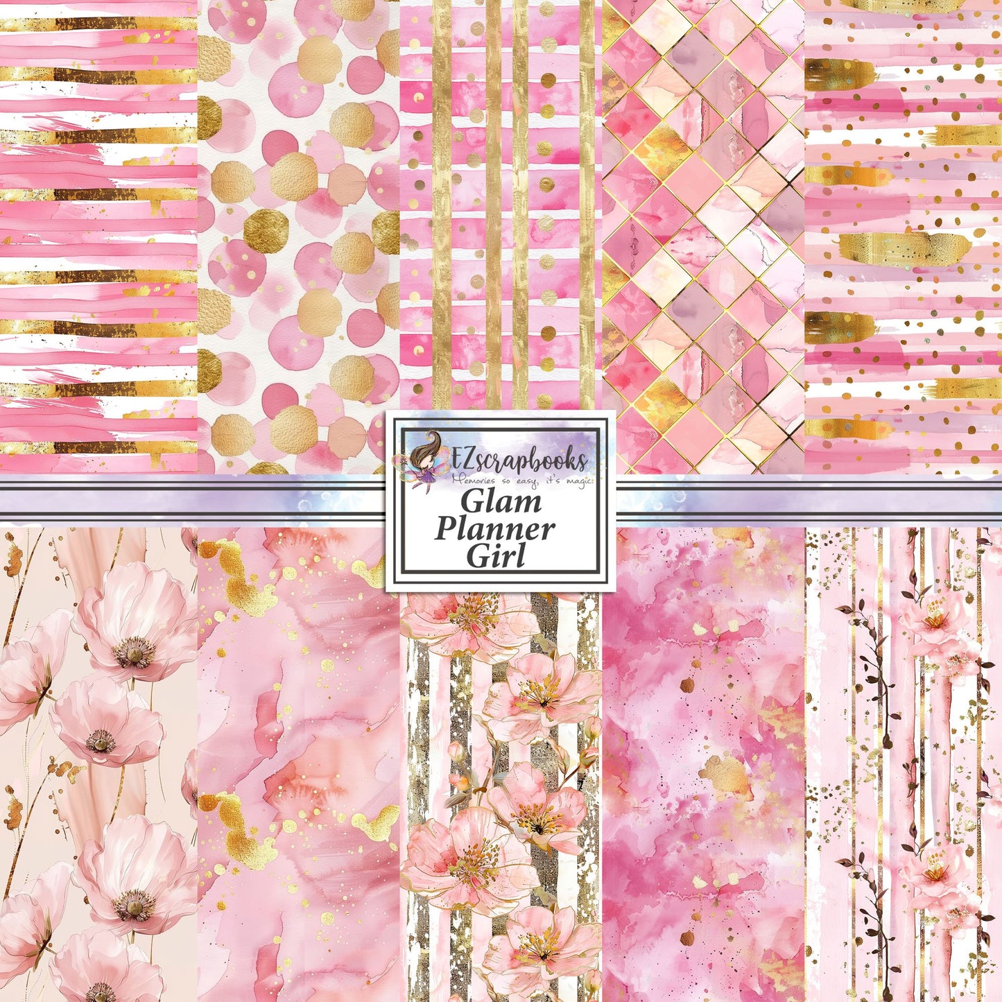 Glam Planner Girl - 12X12 Scrapbook Paper Pack - 8953