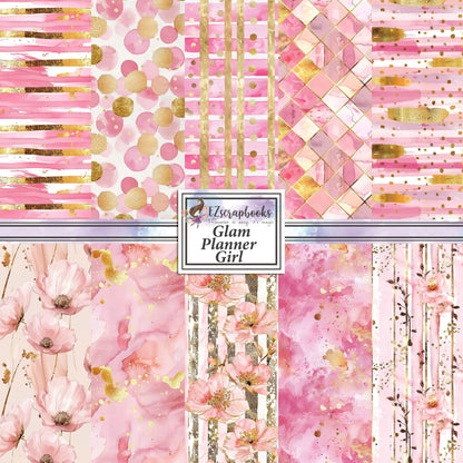 Glam Planner Girl - 12X12 Scrapbook Paper Pack - 8953