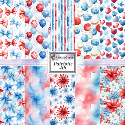 Patriotic 4th - 12X12 Scrapbook Paper Pack - 8954