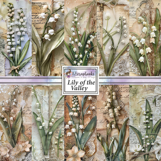 Lily of the Valley - 12X12 Scrapbook Paper Pack - 8959